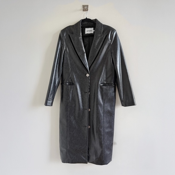APPARIS Lauren Vegan Leather Overcoat - Picture 2 of 8